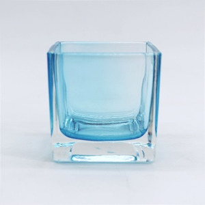 캔들용기 - 큐브사각 ( 블루 ) ( 약 90ml )